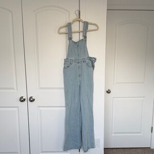 SHEIN Light Wash Denim Overalls